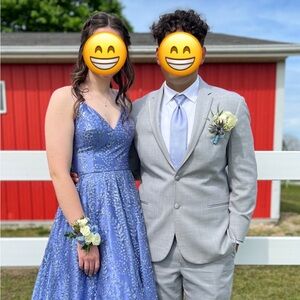 Blondie Nites Long Prom Dress Size 5, Periwinkle